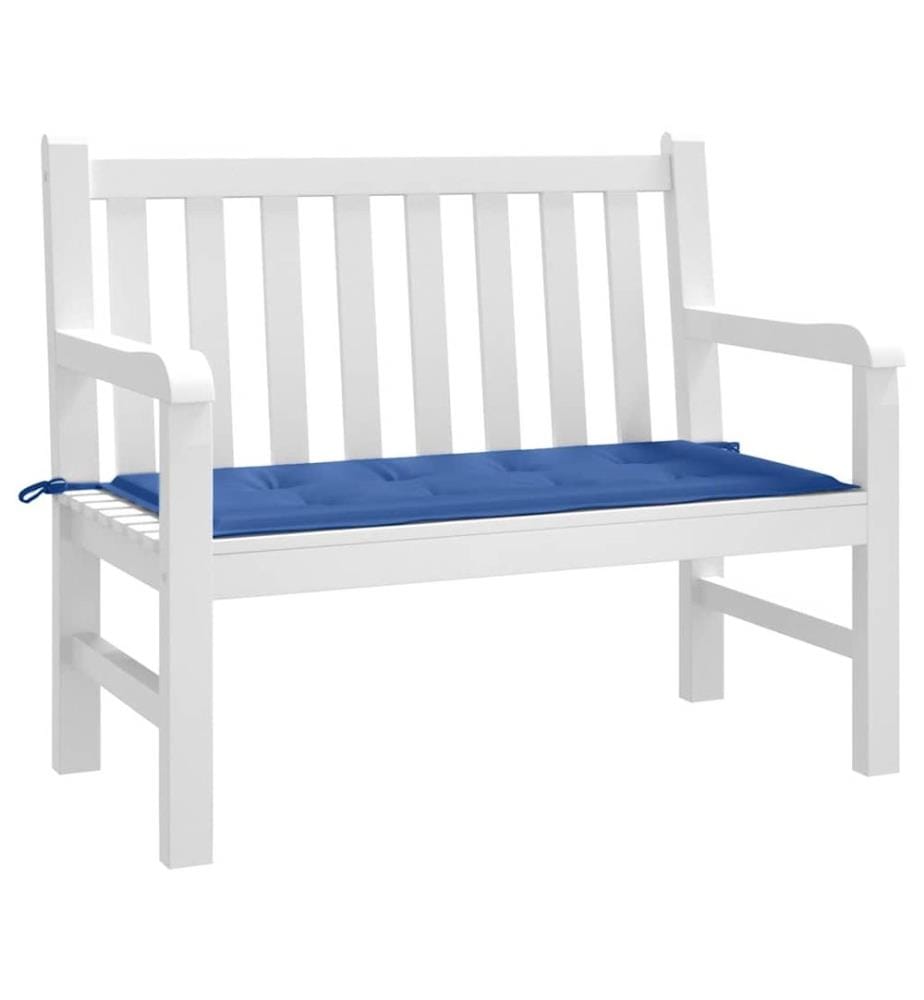 Coussin de banc de jardin bleu royal 100x50x3 cm tissu oxford