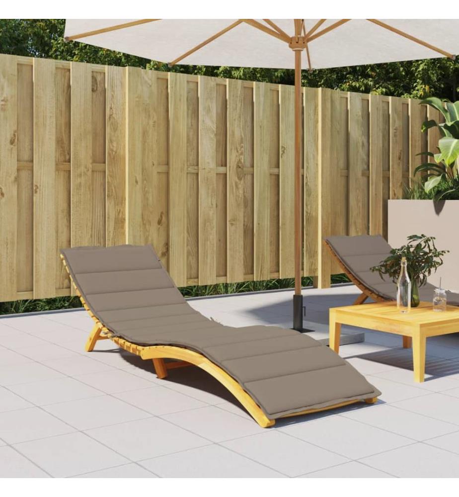 Sonnenliegen-Auflage Taupe 200x50x3 cm Oxford-Gewebe