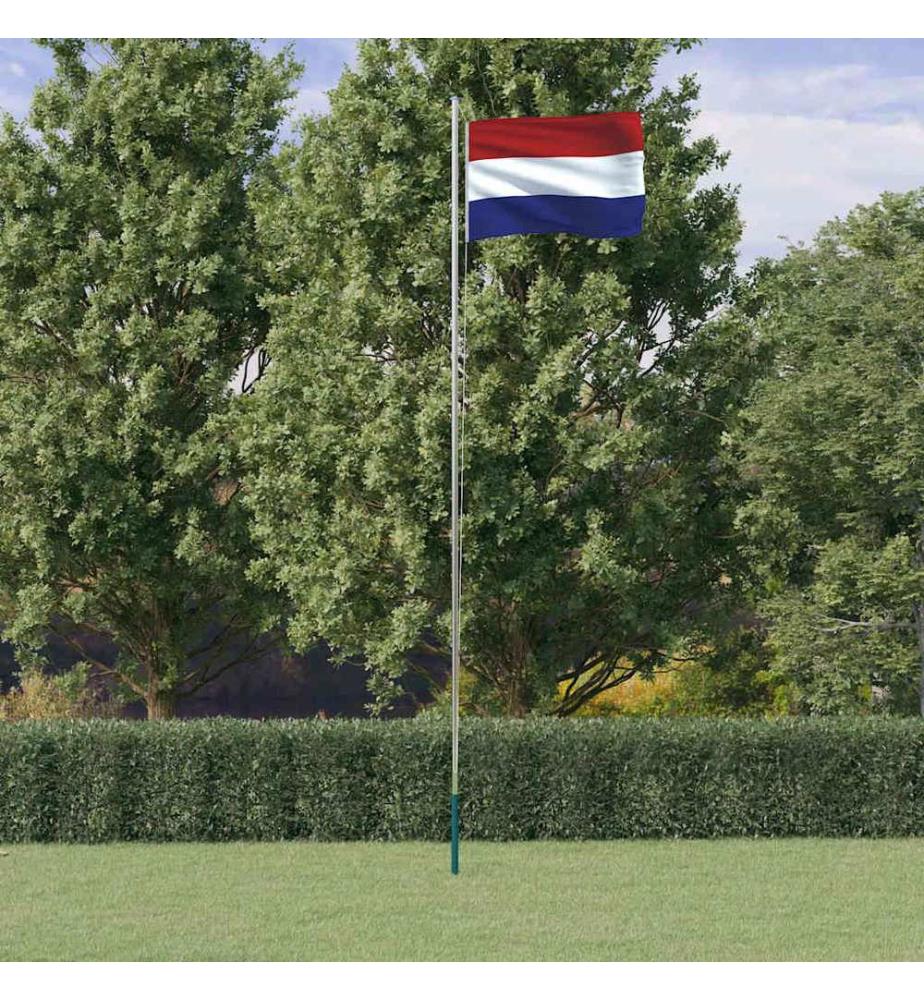 Drapeau des Pays-Bas et mât 6,08 m Aluminium