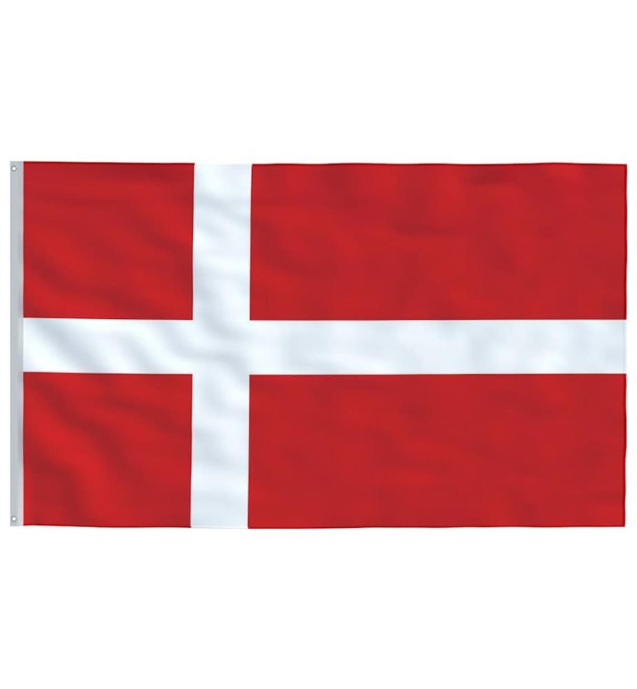 Flagge Dänemarks mit Mast 6,08 m Aluminium