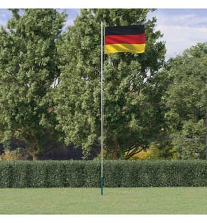 Flagge Deutschlands mit Mast 6,08 m Aluminium