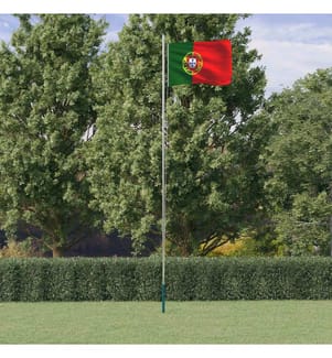 Flagge Portugals mit Mast 6,08 m Aluminium