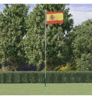 Flagge Spaniens mit Mast 6,08 m Aluminium