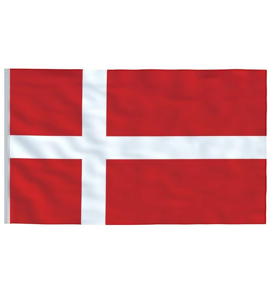 Drapeau du Danemark et mât 5,5 m Aluminium