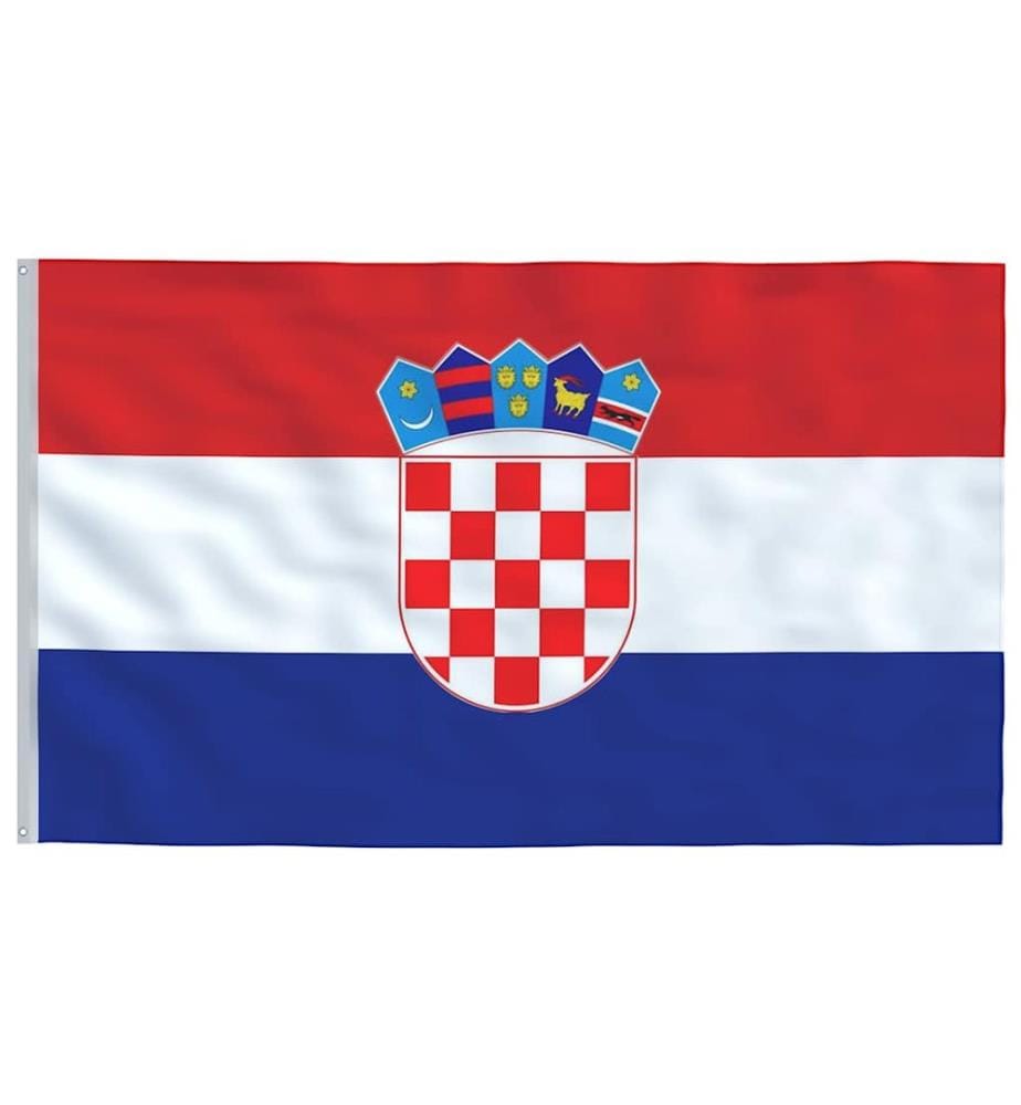 Drapeau de la Croatie et mât 5,5 m Aluminium
