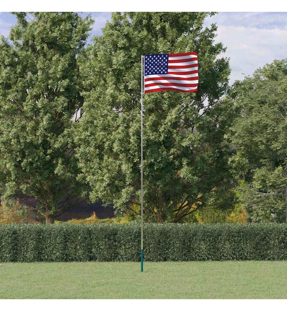 Drapeau des États-Unis et mât 5,5 m Aluminium