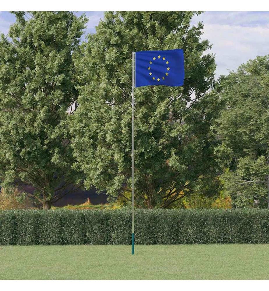Drapeau de l'Europe et mât 5,5 m Aluminium