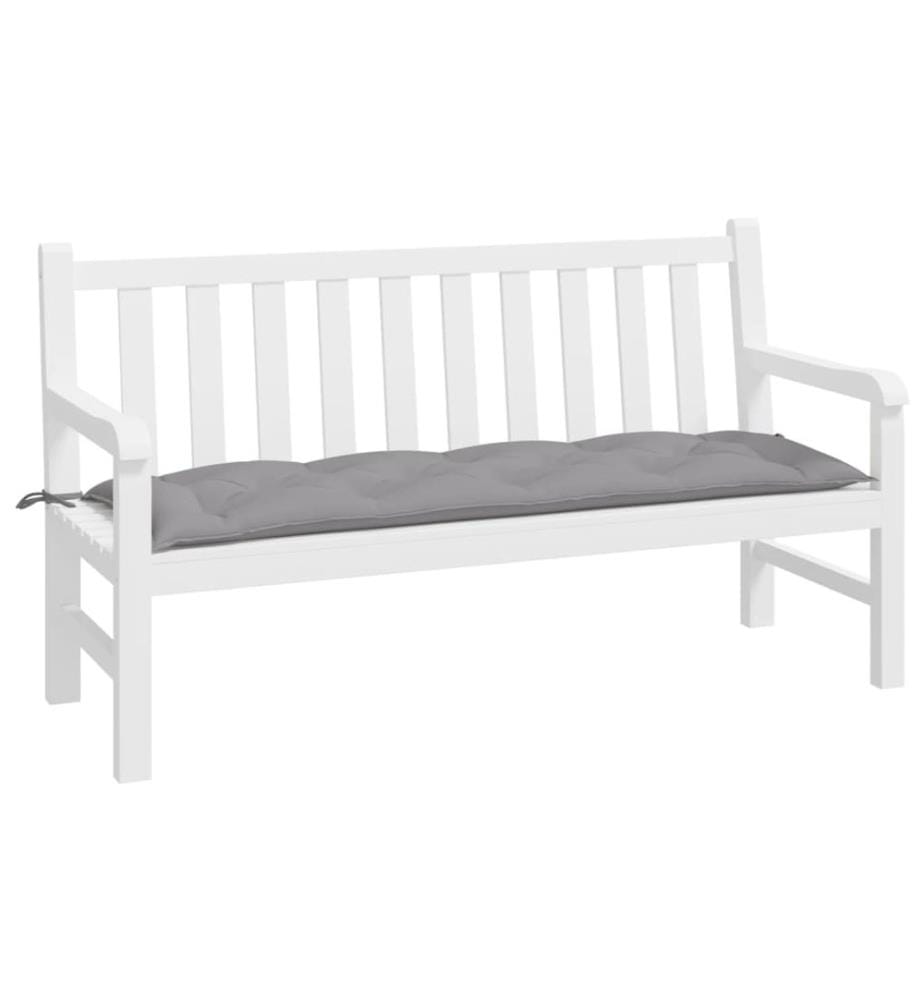 Gartenbank-Auflage Grau 150x50x7 cm Oxford-Gewebe