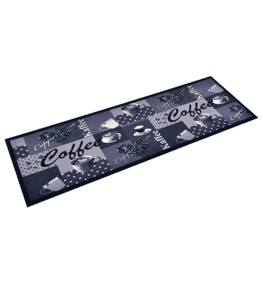 Küchenteppich Waschbar Kaffee Blau 60x300 cm
