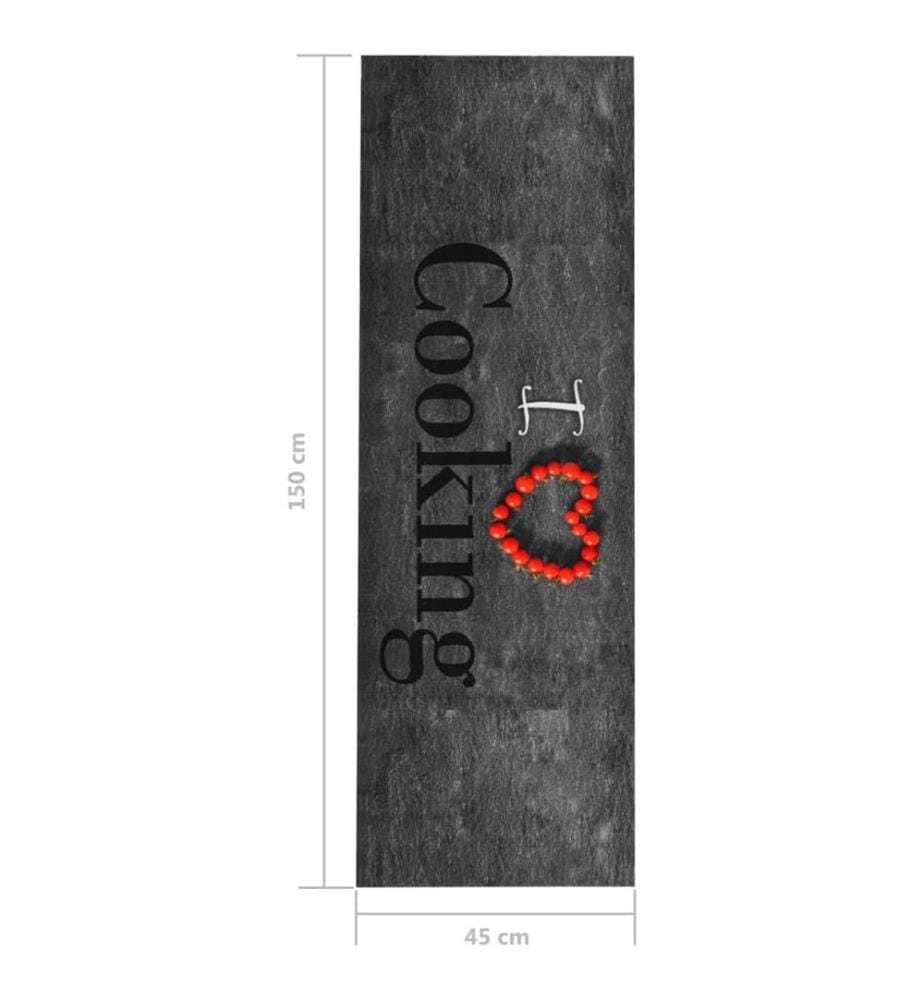 Tapis de sol de cuisine lavable Cooking 45x150 cm