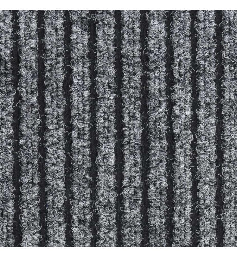 Fussmatte Grau Gestreift 40x60 cm