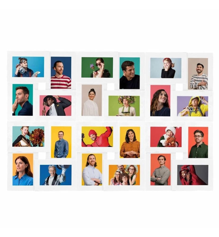 Collage Bilderrahmen für 24x(10x15 cm) Fotos Weiss MDF