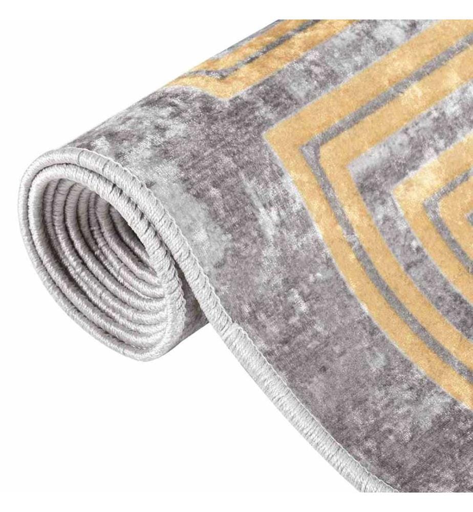 Tapis lavable antidérapant 80x150 cm Gris