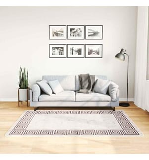 Tapis lavable antidérapant 120x180 cm beige clair