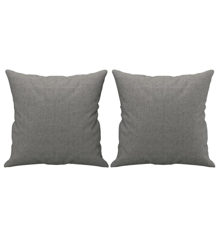Zierkissen 2 Stk. Dunkelgrau 40x40 cm Stoff