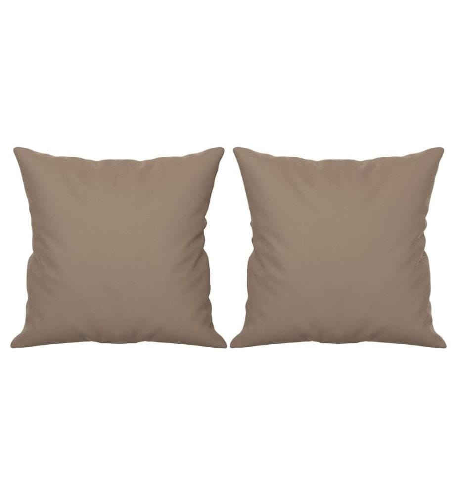 Zierkissen 2 Stk. Taupe 40x40 cm Mikrofasergewebe