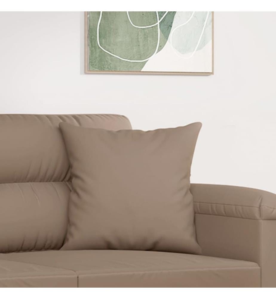 Zierkissen 2 Stk. Taupe 40x40 cm Mikrofasergewebe