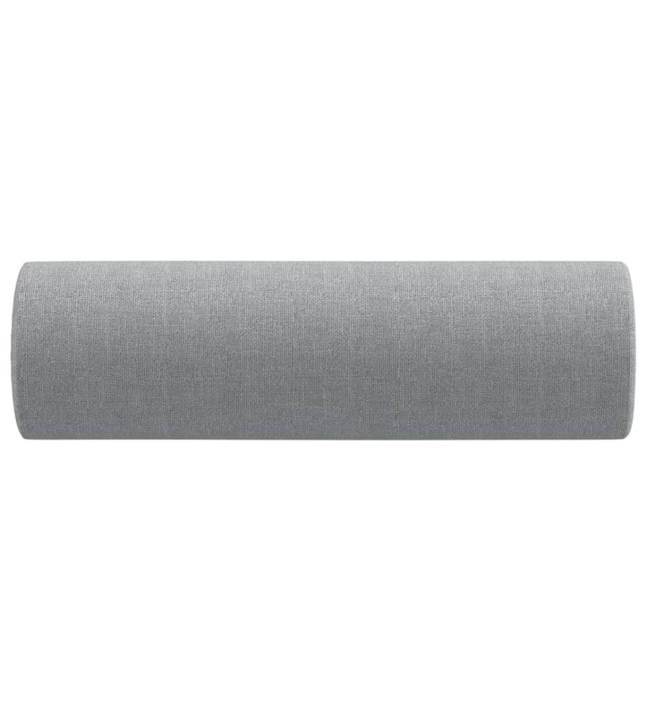 Oreillers décoratifs lot de 2 Gris clair Ø15x50 cm Tissu