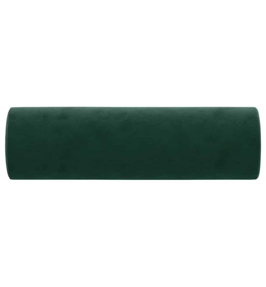 Coussins décoratifs lot de 2 Vert foncé Ø15x50 cm Velours