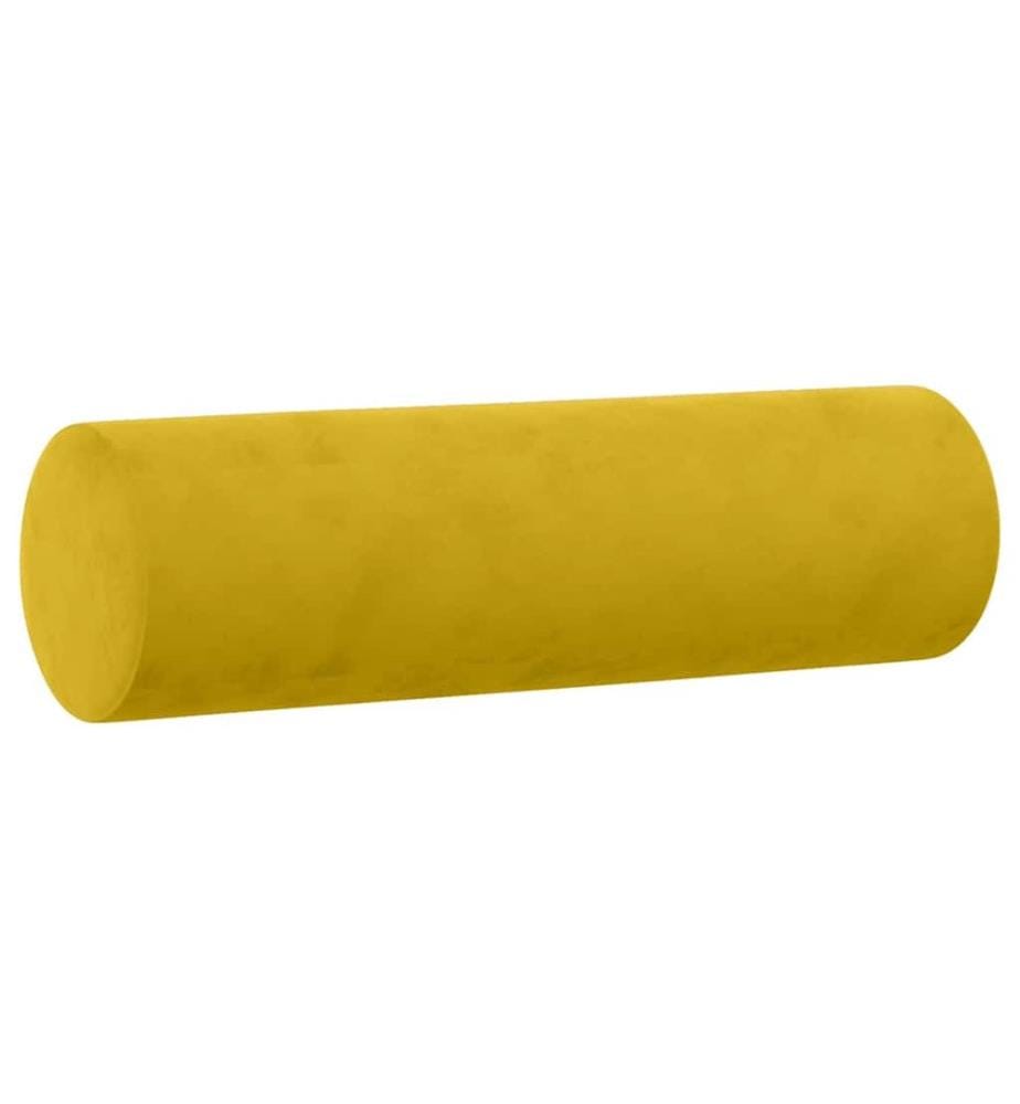 Zierkissen 2 Stk. Gelb Ø15x50 cm Samt