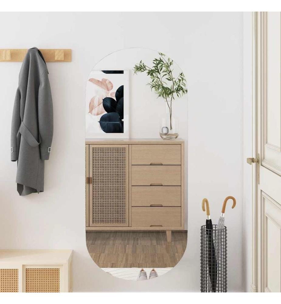Wandspiegel 40x90 cm Glas Oval