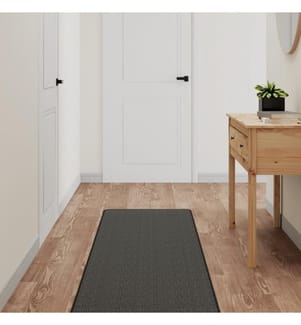 Tapis de couloir aspect sisal anthracite 50x200 cm