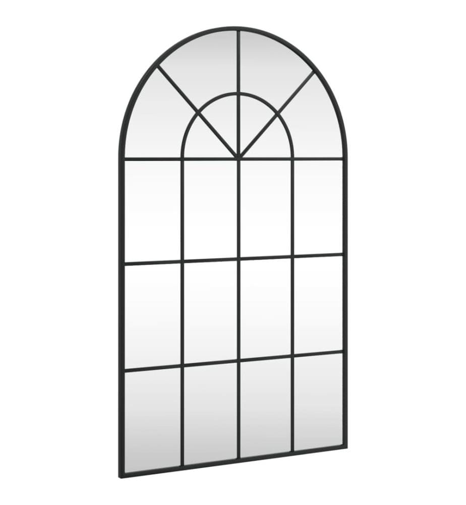 Miroir mural noir 60x100 cm arche fer