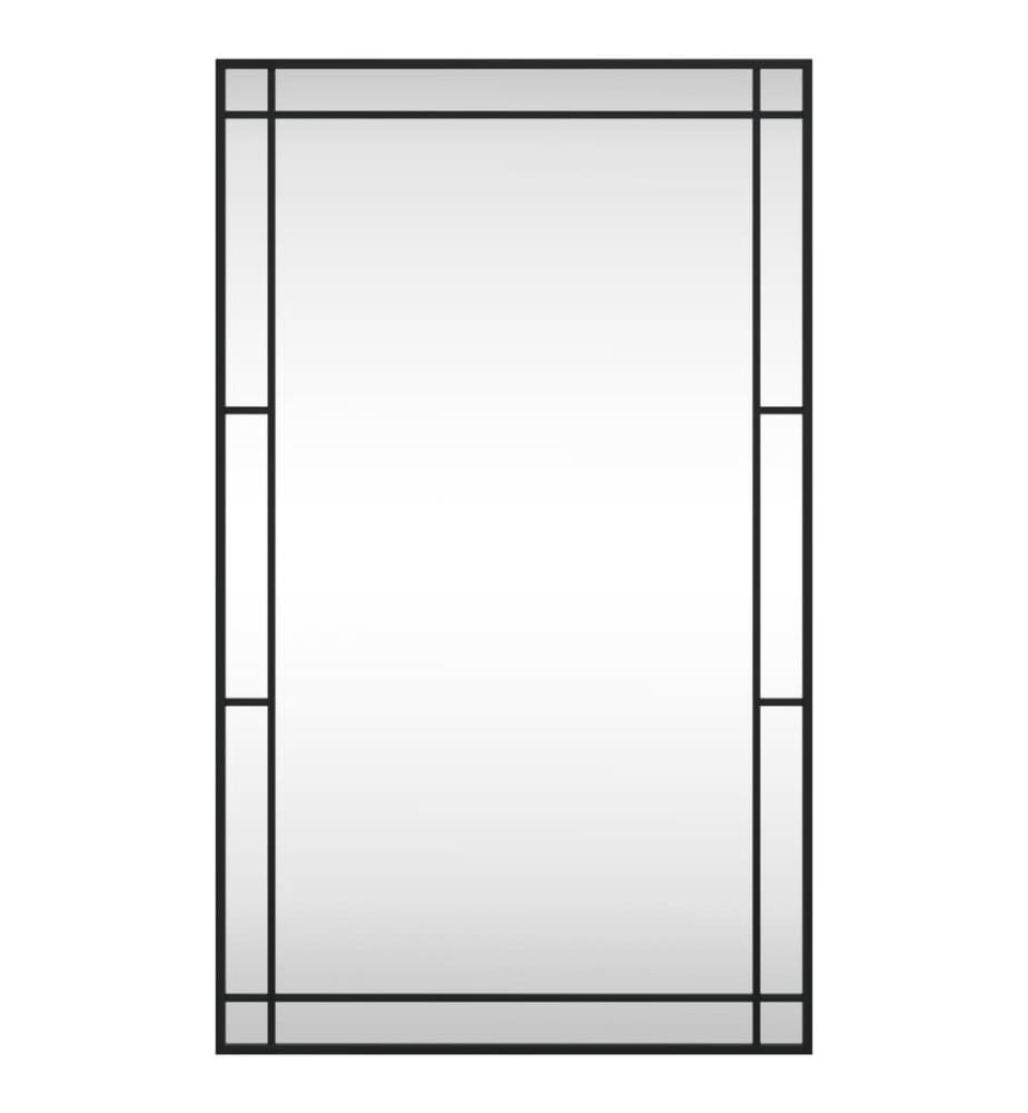 Wandspiegel Schwarz 60x100 cm Rechteckig Eisen