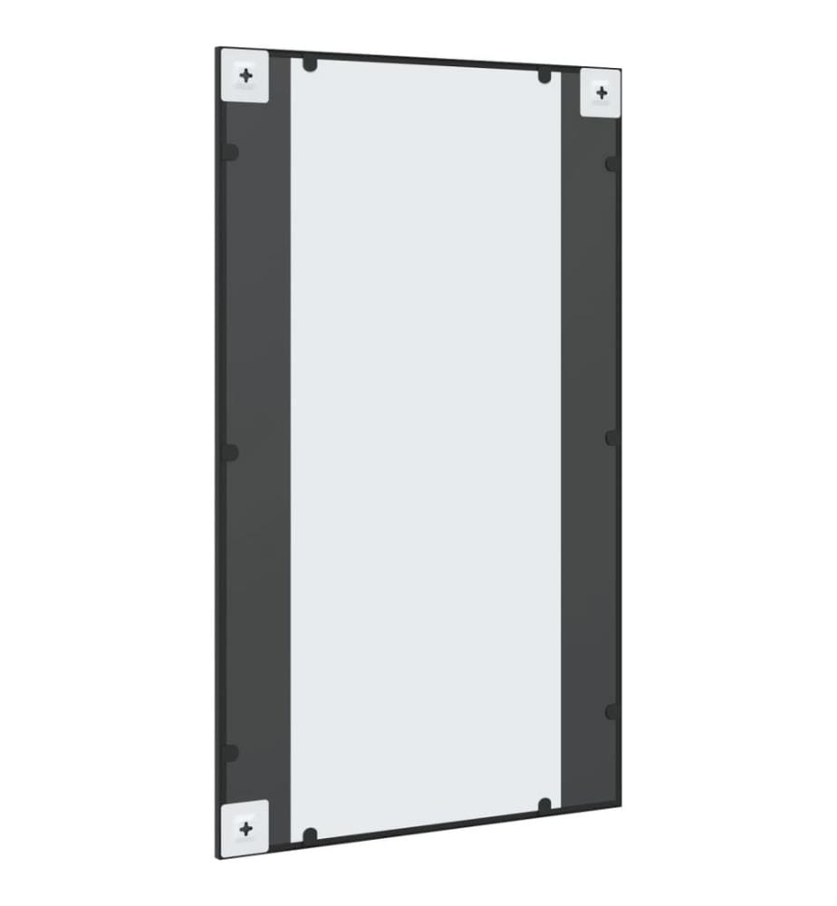 Wandspiegel Schwarz 60x100 cm Rechteckig Eisen