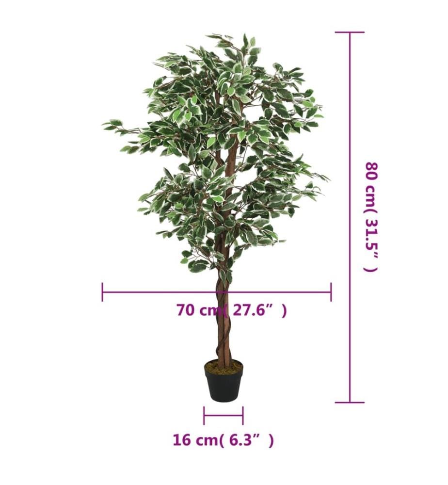 Ficusbaum Künstlich 378 Blätter 80 cm Grün