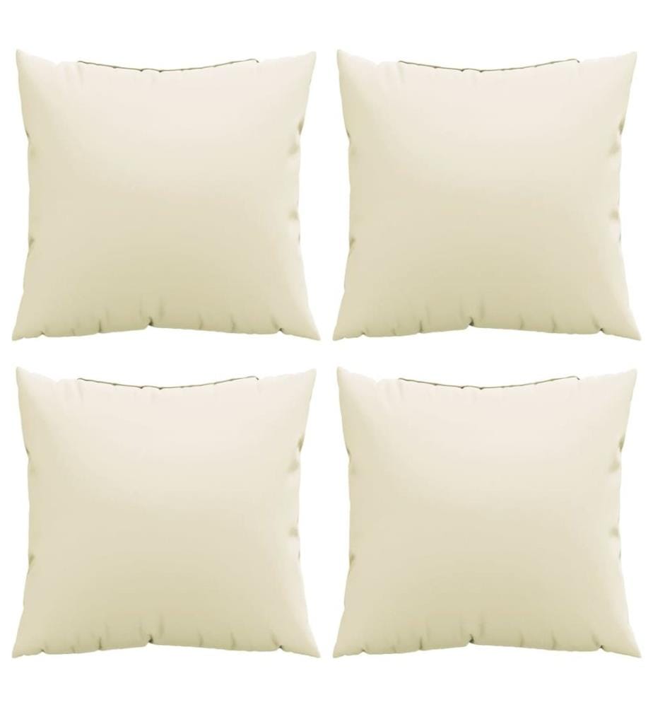 Sofakissen 4 Stk. Creme 50x50 cm Stoff