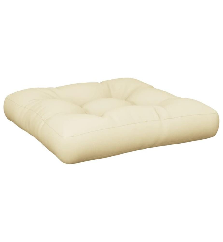 Palettenkissen Creme 50x50x12 cm Stoff