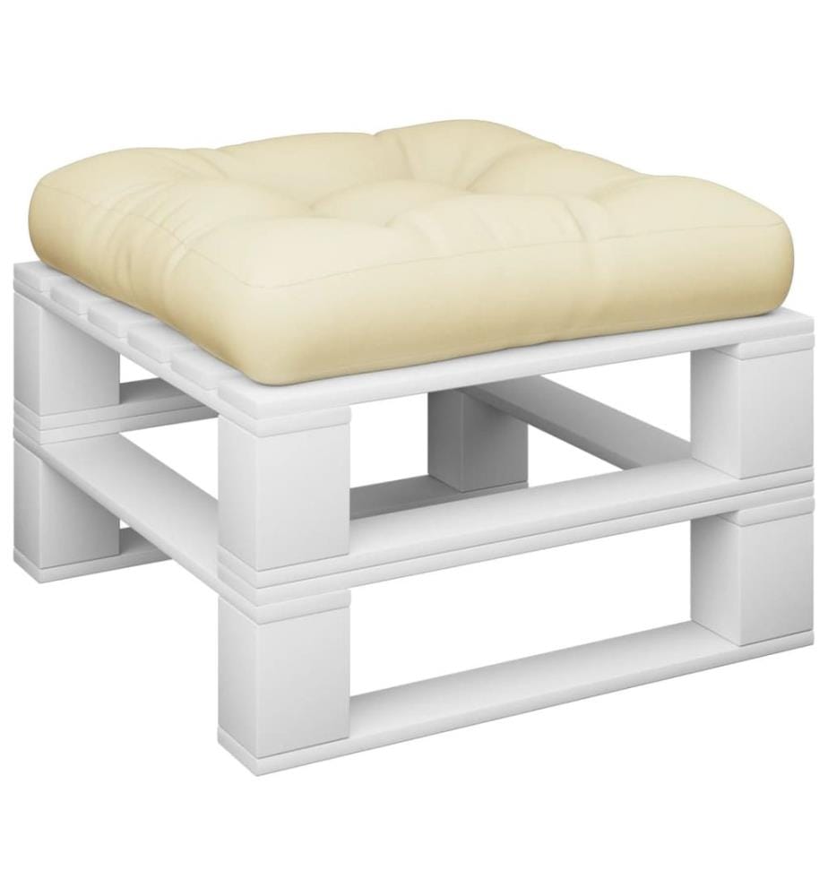 Palettenkissen Creme 50x50x12 cm Stoff