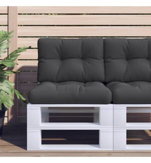 Palettenkissen Schwarz 50x40x12 cm Stoff