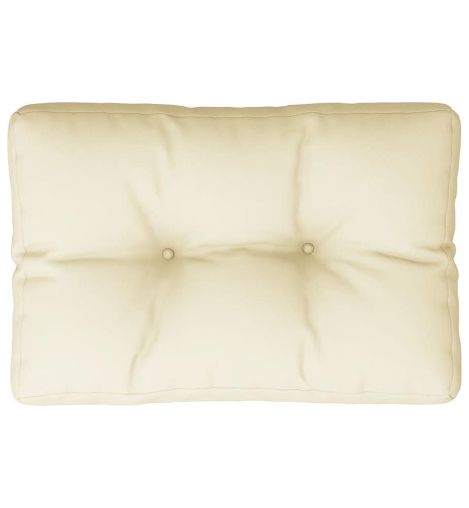 Palettenkissen Creme 60x40x12 cm Stoff