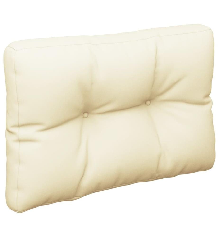 Palettenkissen Creme 60x40x12 cm Stoff