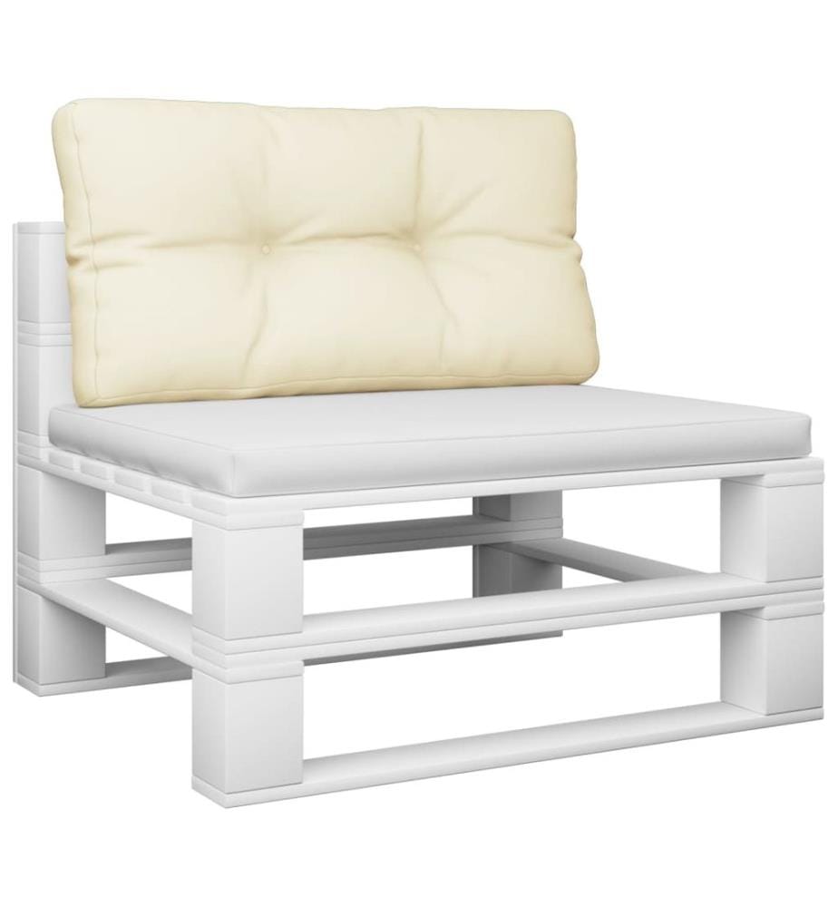 Palettenkissen Creme 70x40x12 cm Stoff