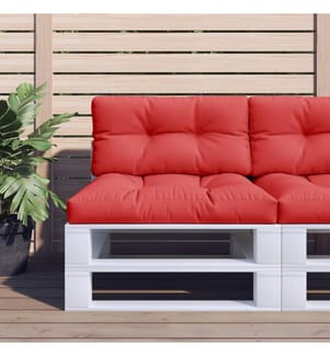 Palettenkissen Rot 70x40x12 cm Stoff
