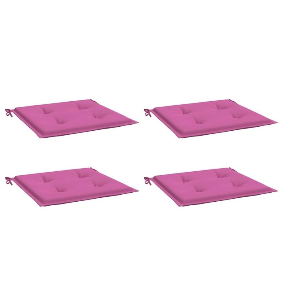 Gartenstuhl-Kissen 4 Stk. Rosa 50x50x4 cm Stoff