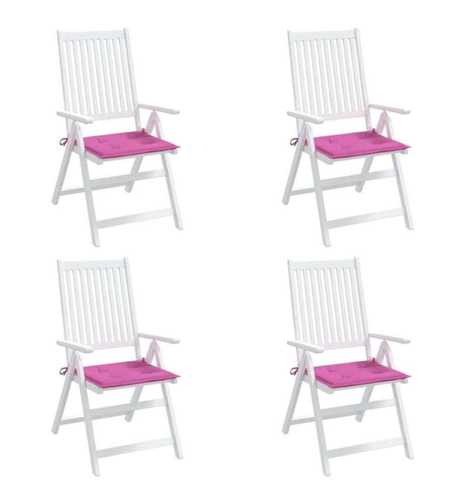 Gartenstuhl-Kissen 4 Stk. Rosa 50x50x4 cm Stoff