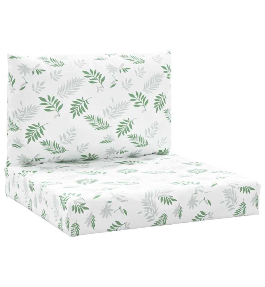 Coussins de palette lot de 2 motif de feuilles tissu Oxford
