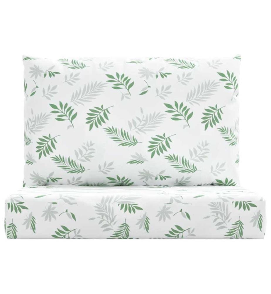 Coussins de palette lot de 2 motif de feuilles tissu Oxford