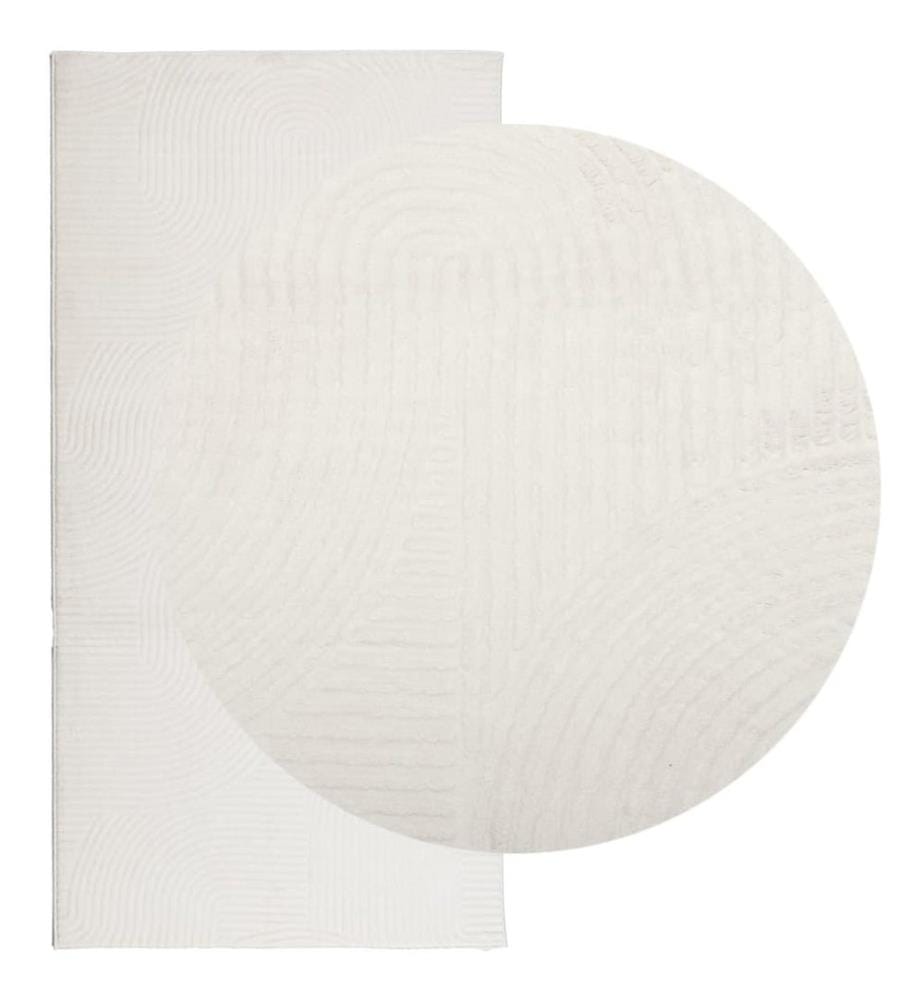 Tapis IZA poils courts style scandinave crème 100x200 cm