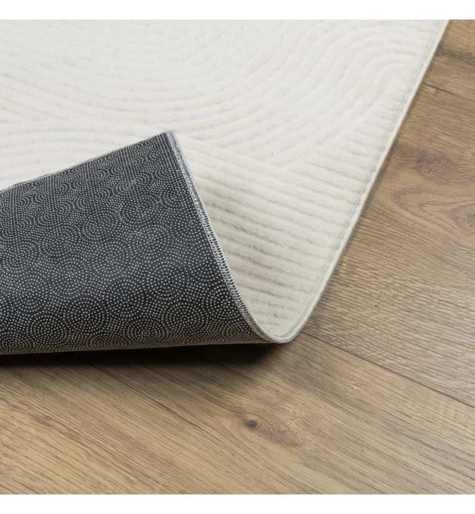 Tapis IZA poils courts style scandinave crème 100x200 cm