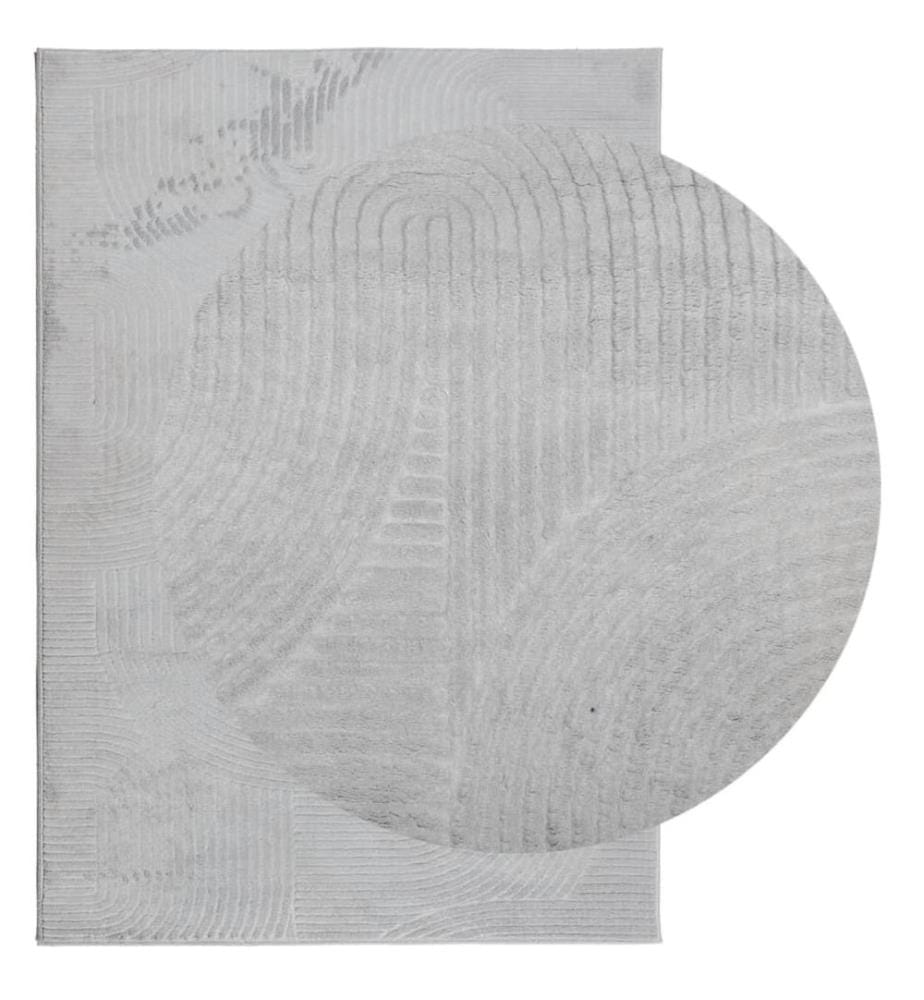 Tapis IZA poils courts style scandinave gris 120x170 cm