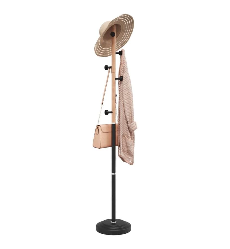 Porte-manteau noir 177 cm fer enduit de poudre