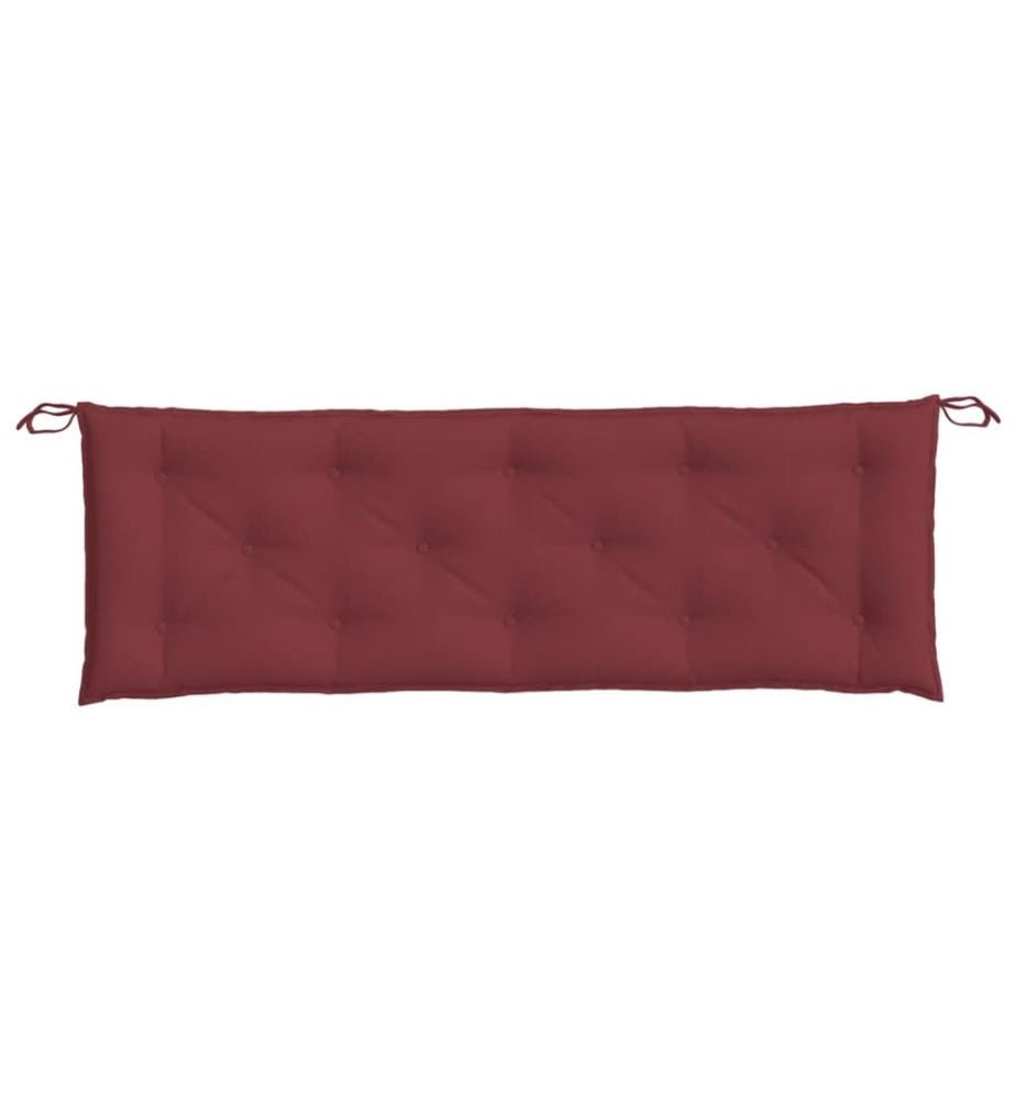 Coussin de banc de jardin rouge bordeaux mélangé tissu