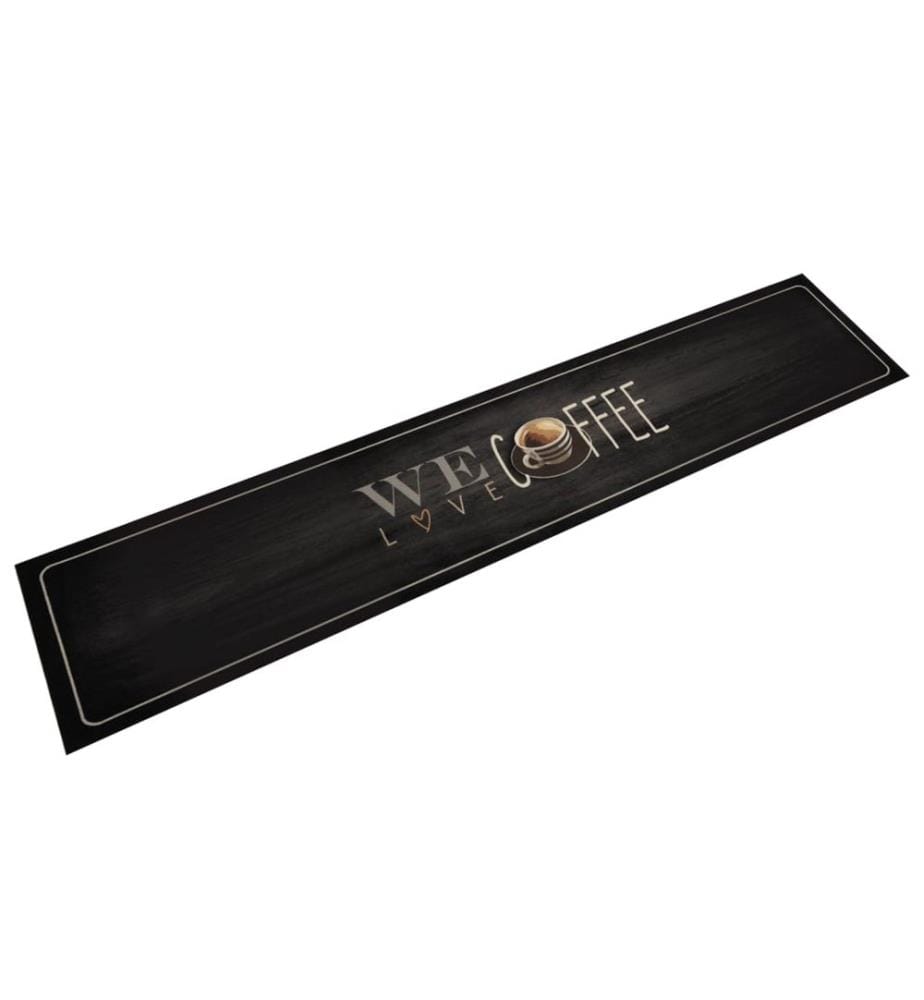 Küchenteppich Waschbar Kaffee 60x300 cm Samt