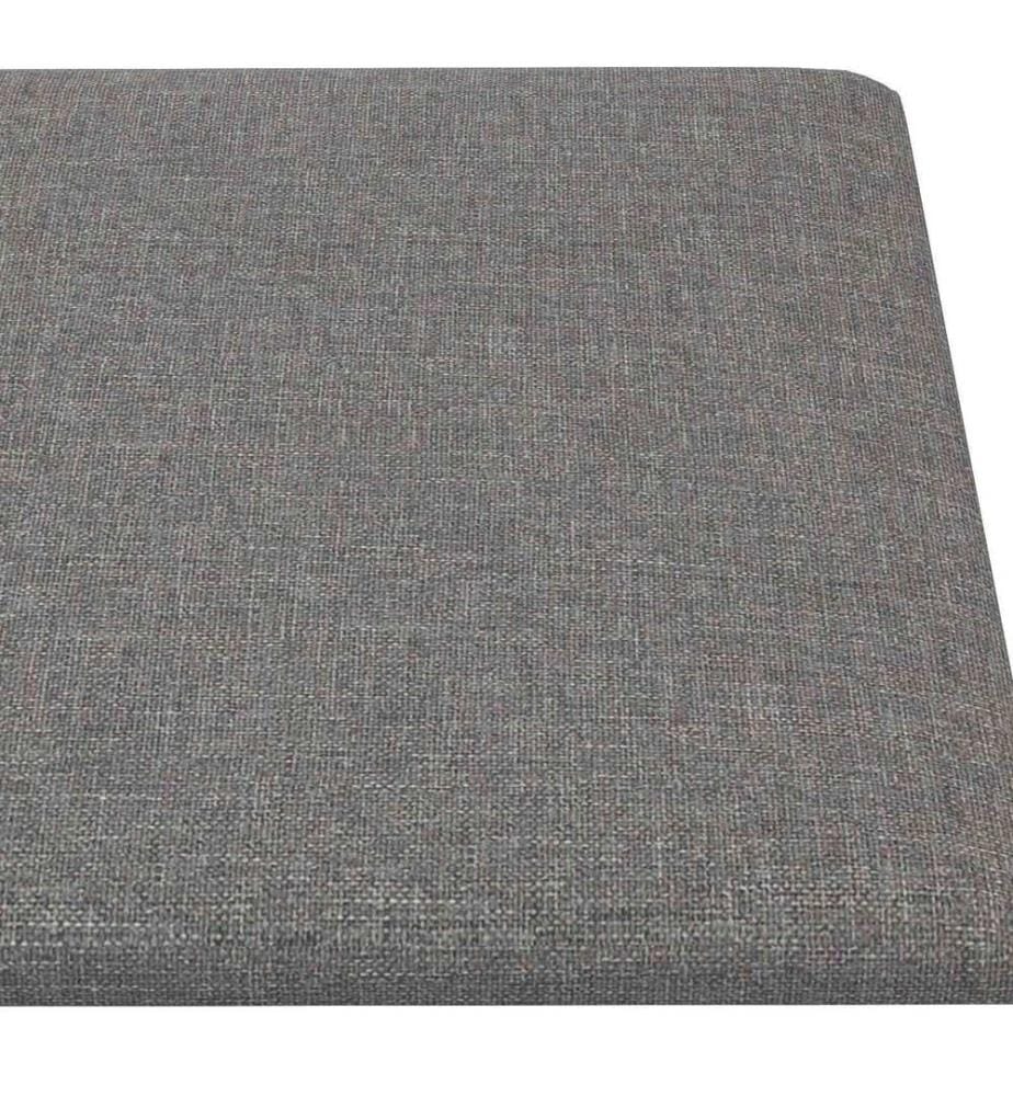 Wandkopfteilen 12 pcs Hellgrau 30 x 15 cm Stoff
