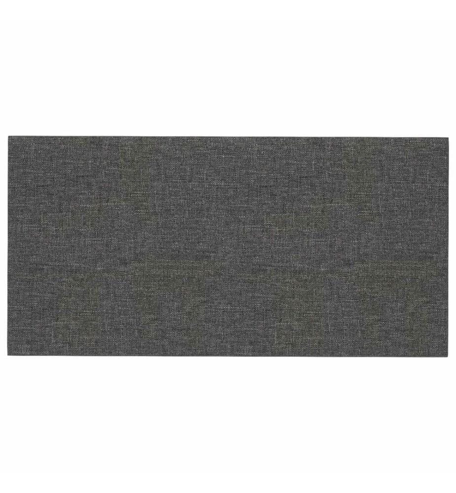 Wandkopfteilen 12 pcs Dunkelgrau 30 x 15 cm Stoff